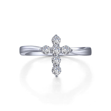 0.66 Ctw Cross Ring